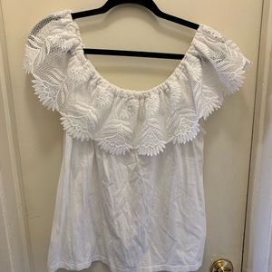 White off the shoulder top